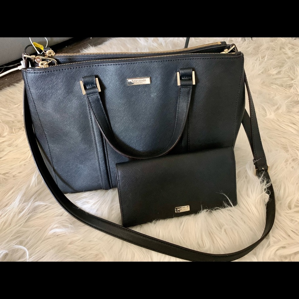 Kate Spade Mulberry Street satchel + wallet